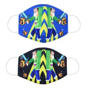 2Pcs Kids Minecraft Cotton Face Masks